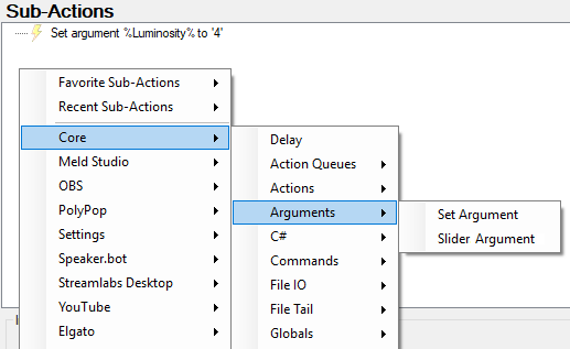 Set argument with slider · Streamer.bot Ideas and Suggestions